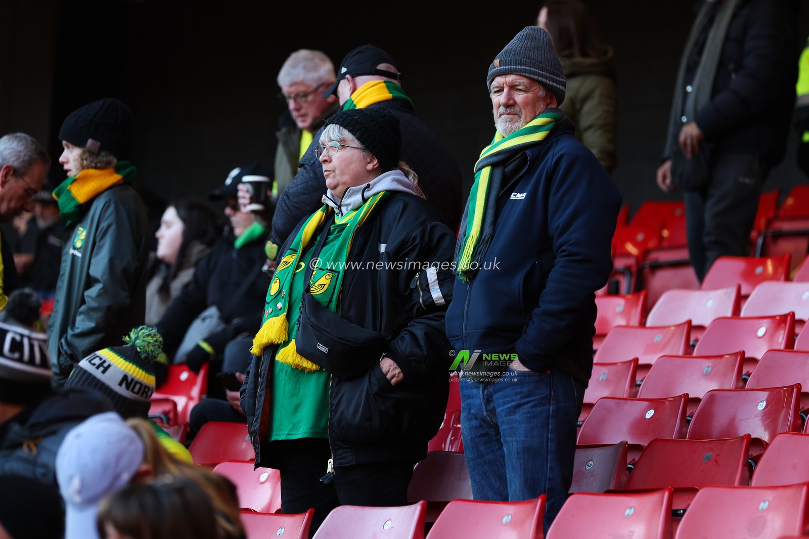 Norwich City Fans ahead of the Sky Bet Championship match Sheffield United vs Norwich City at Bramall Lane, Sheffield, United Kingdom, 18th January 2025

(Photo by Alex Roebuck/News Images)