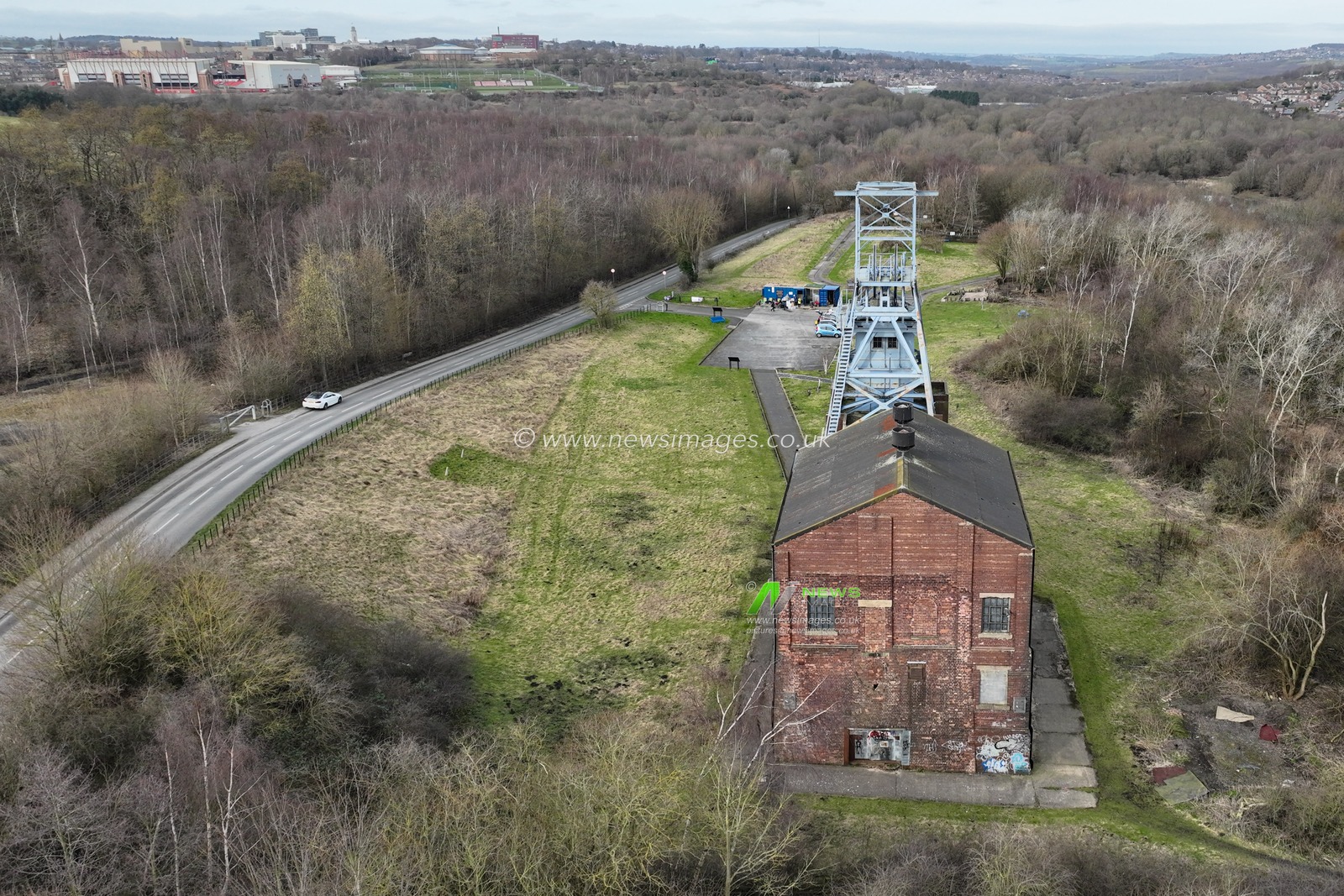 An aerial view of Barnsley Main Colliery pit head and winding gear on the 40th anniversary of the conclusion of the Miners' Strike in Britain was commemorated on March 3, 2025. This strike, which lasted nearly a year beginning on March 6, 1984, had a profound effect on British trade unionism, industry, economic policy, and the wider political landscape; at Barnsley Main Colliery, Barnsley, United Kingdom, 3rd March 2025

(Photo by Mark Cosgrove/News Images)