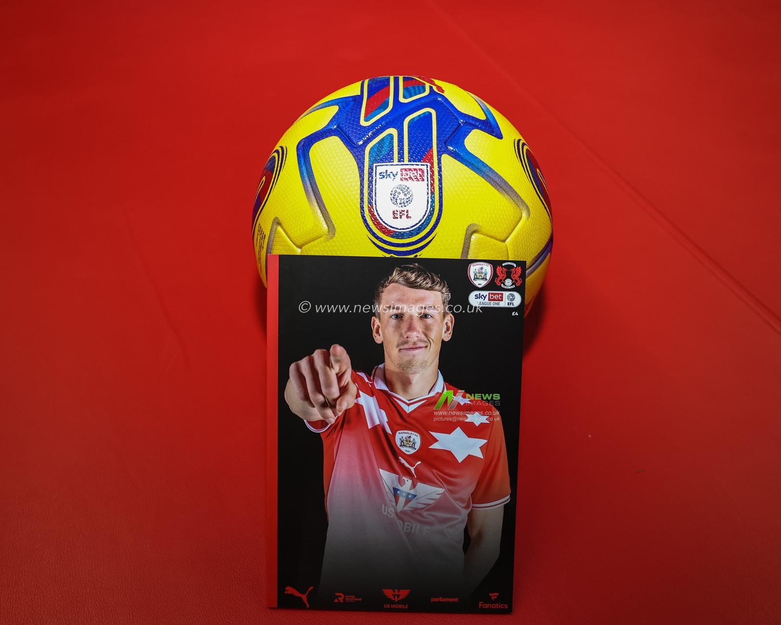 MaÃ«l de Gevigney of Barnsley on the front cover of todays match day program during the Sky Bet League 1 match Barnsley vs Leyton Orient at Oakwell, Barnsley, United Kingdom, 10th February 2024

(Photo by Mark Cosgrove/News Images)