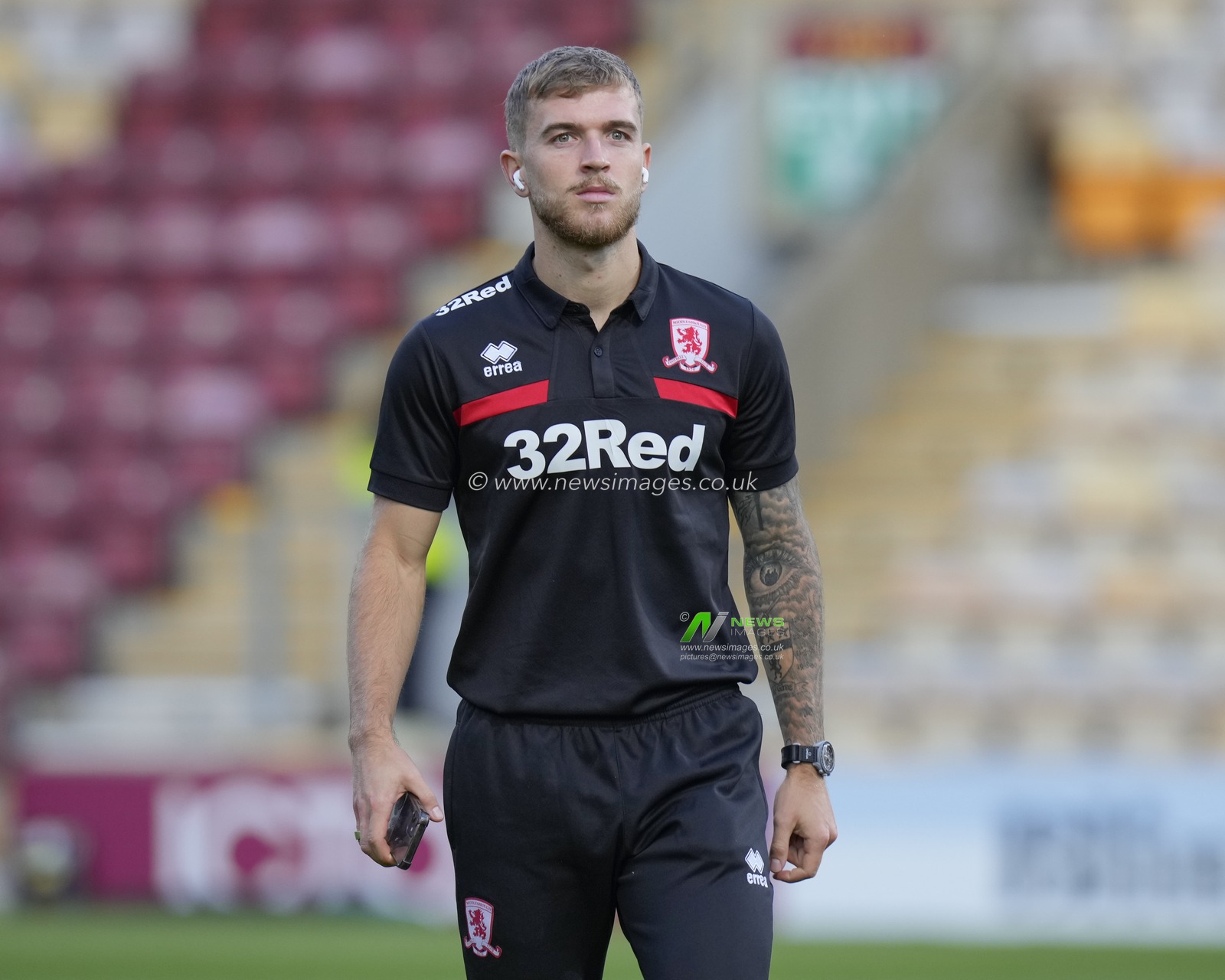 Riley McGree #8 of Middlesbrough inspects the pitch before the Carabao Cup match Bradford City vs Middlesbrough at University of Bradford Stadium, Bradford, United Kingdom, 26th September 2023

(Photo by Steve Flynn/News Images)