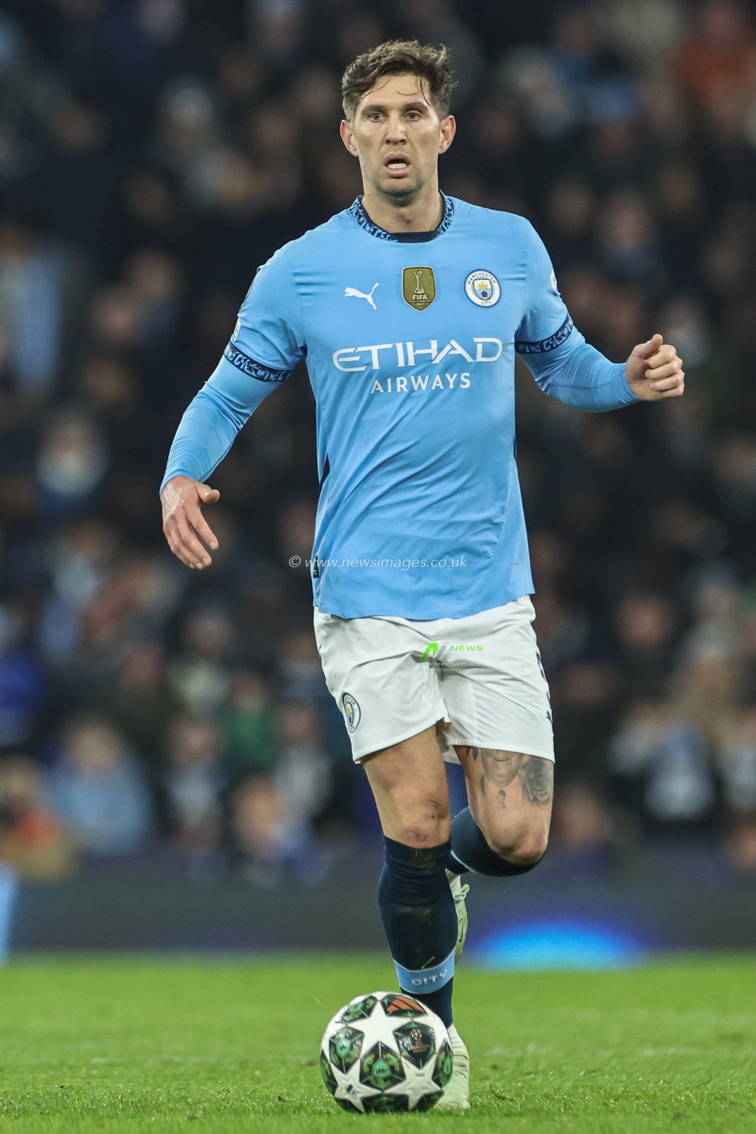 John Stones of Manchester City during the UEFA Champions League Knockout Round Play-off Manchester City v Real Madrid at Etihad Stadium, Manchester, United Kingdom, 11th February 2025

(Photo by Mark Cosgrove/News Images)