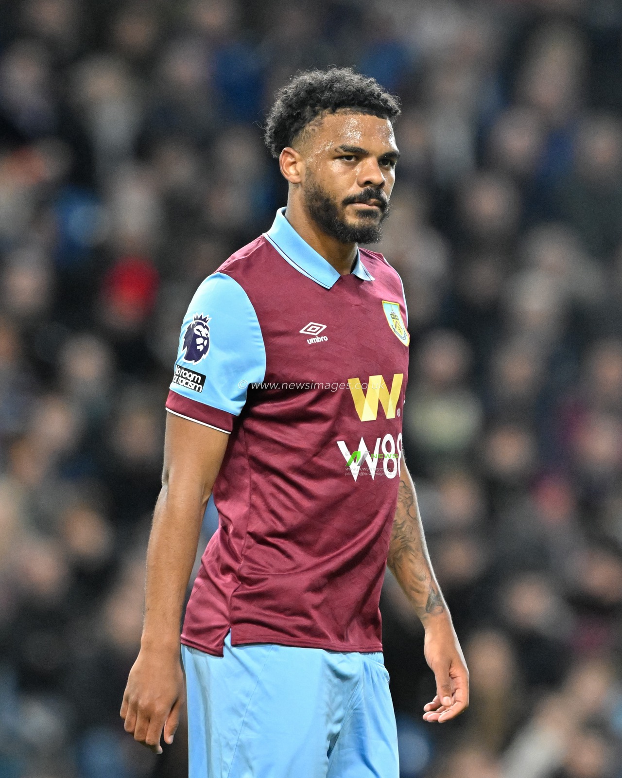 Lyle Foster of Burnley, during the Premier League match Burnley vs Wolverhampton Wanderers at Turf Moor, Burnley, United Kingdom, 2nd April 2024

(Photo by Cody Froggatt/News Images)