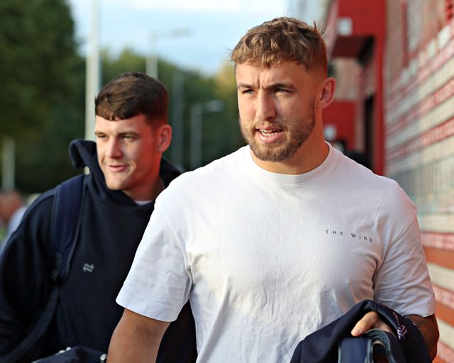 Sam Powell of Warrington Wolves arrives before the Betfred Super League round 27 match Hull KR vs Warrington Wolves at Sewell Group Craven Park, Kingston upon Hull, United Kingdom, 18th September 2025(Photo by Sam Eaden/News Images)