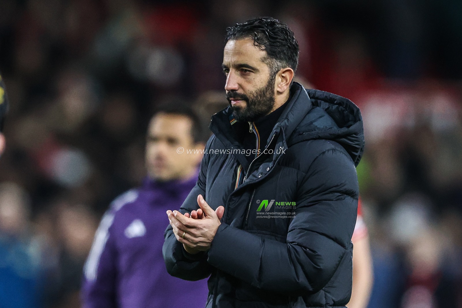 Ruben Amorim manager of Manchester United applauds the fans after the game during the Premier League match Nottingham Forest vs Manchester United at City Ground, Nottingham, United Kingdom, 1st November 2025

(Photo by Alfie Cosgrove/News Images)

*** GER AUT SUI OUT ***
