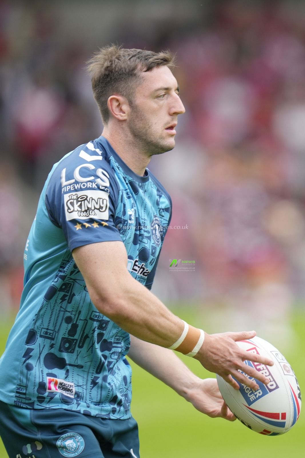 Jake Wardle #4 of Wigan Warriors warms up before the Betfred Super League Round 16 match Salford Red Devils vs Wigan Warriors at AJ Bell Stadium, Eccles, United Kingdom, 25th June 2023

(Photo by Steve Flynn/News Images)