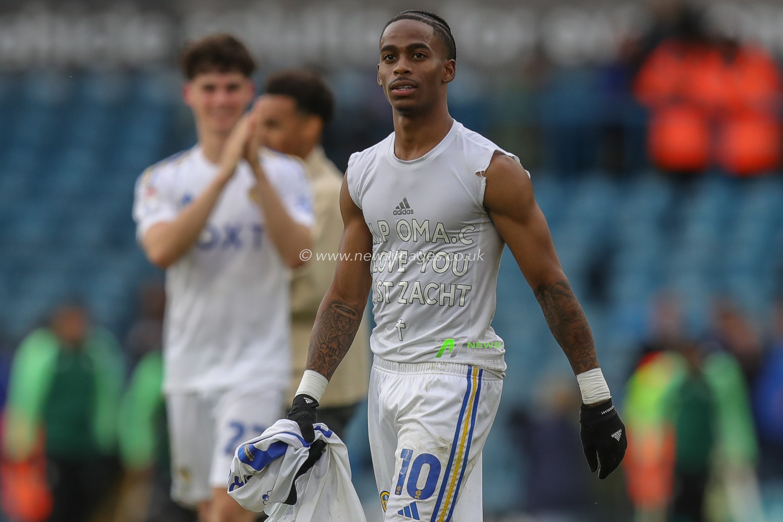 Crysencio Summerville #10 of Leeds United after the Sky Bet Championship match Leeds United vs Cardiff City at Elland Road, Leeds, United Kingdom, 6th August 2023

(Photo by James Heaton/News Images)