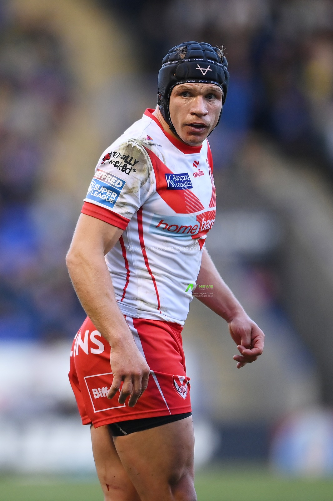 Leon Cowen of St. Helens looks on during the Betfred Super League play-off Eliminator 2 Warrington Wolves v St Helens at Halliwell Jones Stadium, Warrington, United Kingdom, 28th September 2024

(Photo by Ben Roberts/News Images)