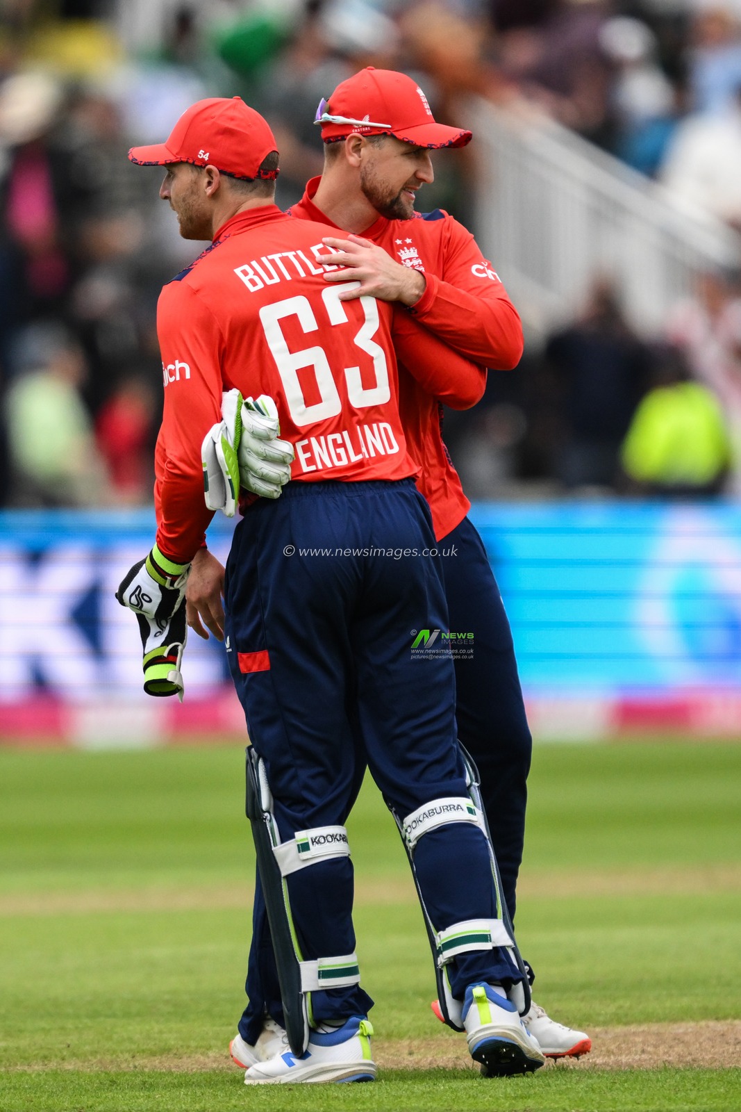 Jos Buttler of England celebrates getting Pakistan all out during the Vitality T20 International Series match England vs Pakistan at Edgbaston, Birmingham, United Kingdom, 25th May 2024

(Photo by Craig Thomas/News Images)