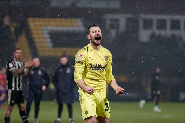 James Belshaw of Notts County celebrates his team win and applauds the fans after the final whistle  during the Sky Bet League 2 match Notts County vs Gillingham at Meadow Lane, Nottingham, United Kingdom, 3rd February 2026

(Photo by Maynard Manyowa/News Images)