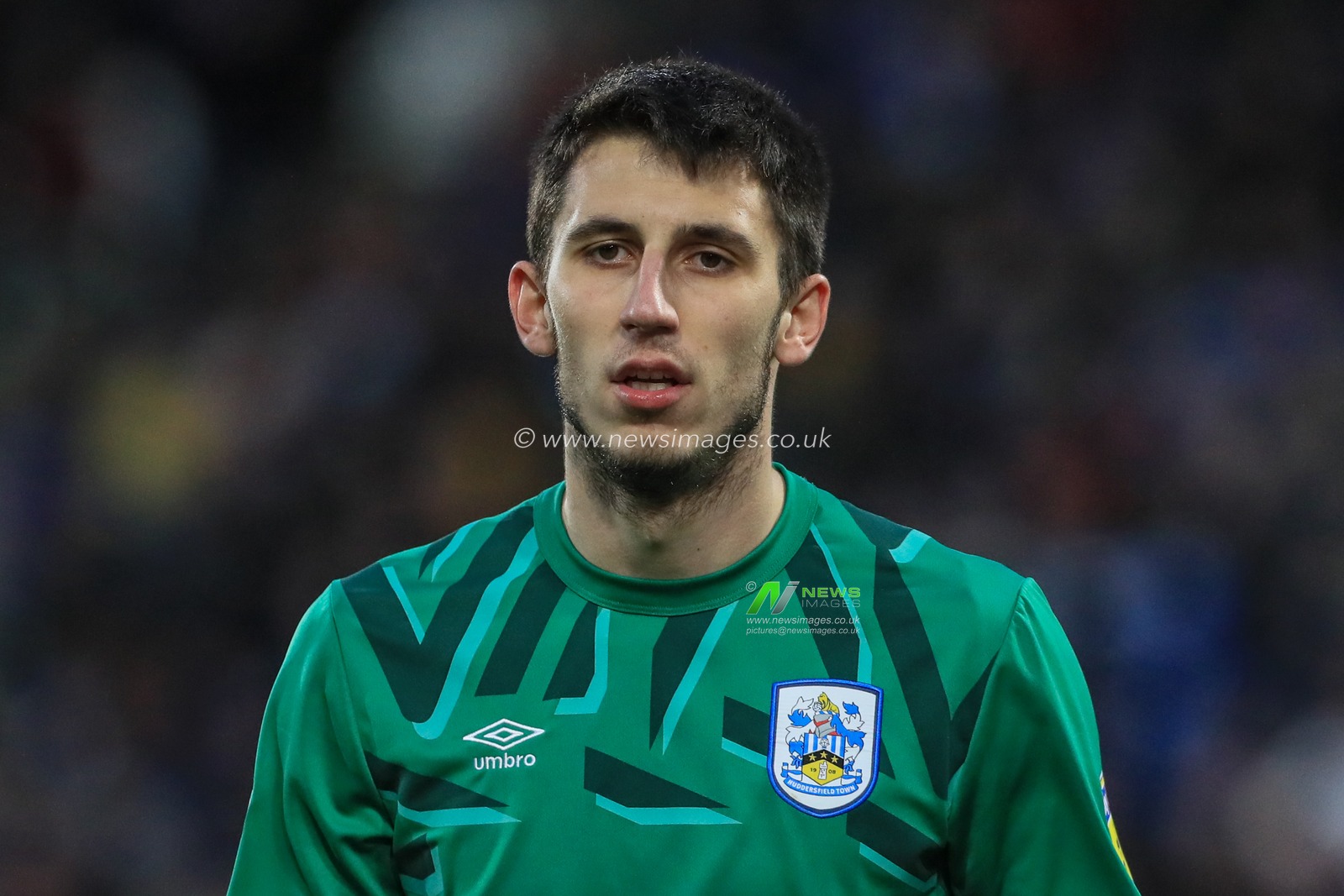 18th January 2020, John Smith's Stadium, Huddersfield, England; Sky Bet Championship, Huddersfield Town v Brentford : goalkeeper Kamil Grabara (1) of Huddersfield Town during the game

Credit: Mark Cosgrove/News Images