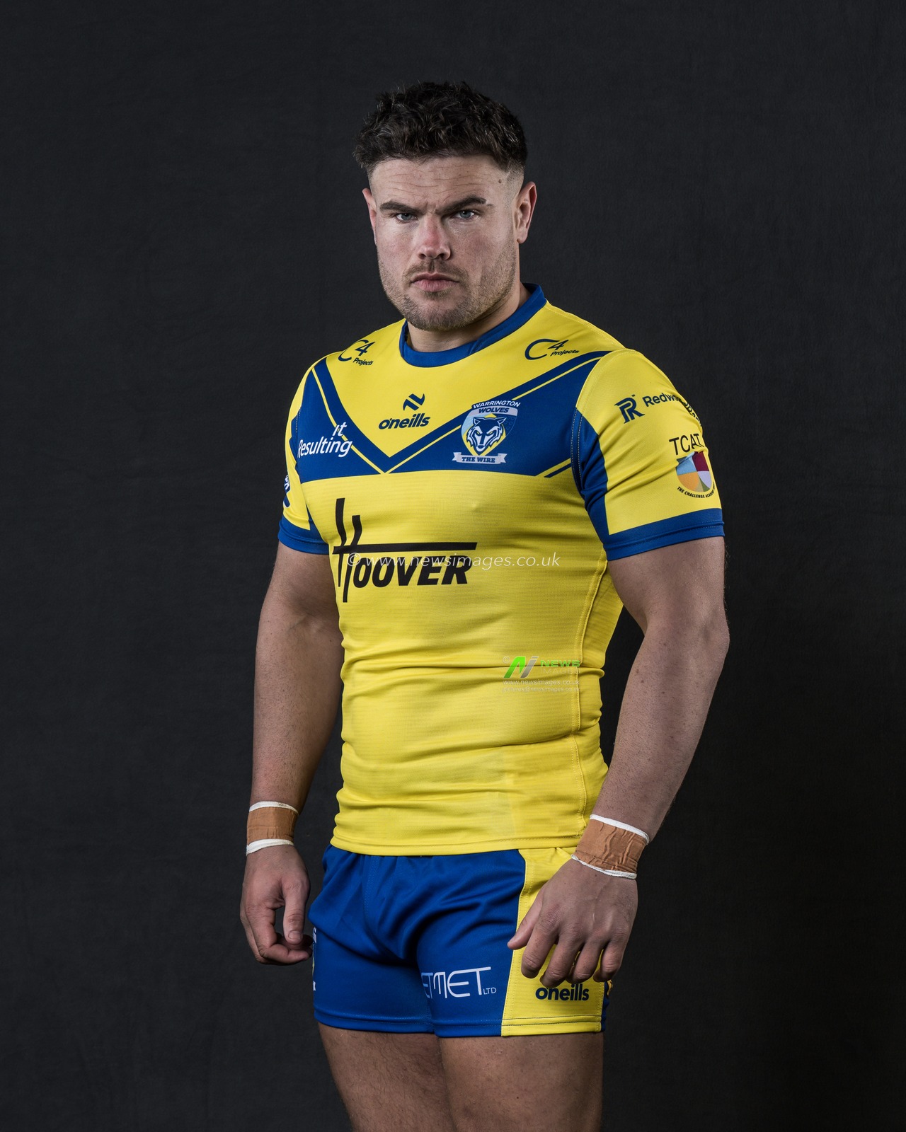 Joe Philbin in the Home kit during the Warrington Wolves Team media day at Warrington wolves training centre, Warrington, United Kingdom, 16th January 2025

(Photo by Craig Thomas/News Images)