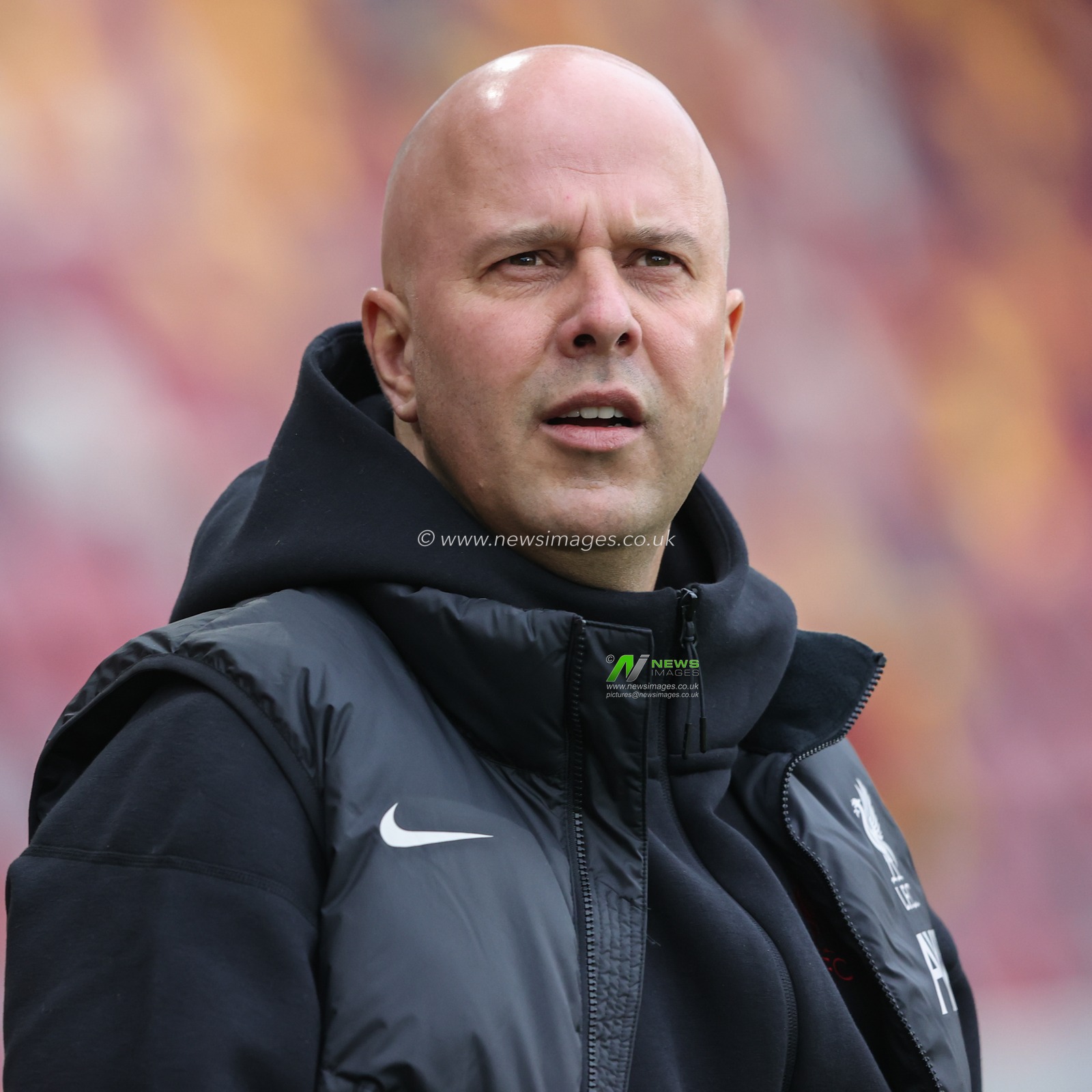 Arne Slot manager of Liverpool arrives during the Premier League match Brentford vs Liverpool at The Gtech Community Stadium, London, United Kingdom, 18th January 2025

(Photo by Alfie Cosgrove/News Images)