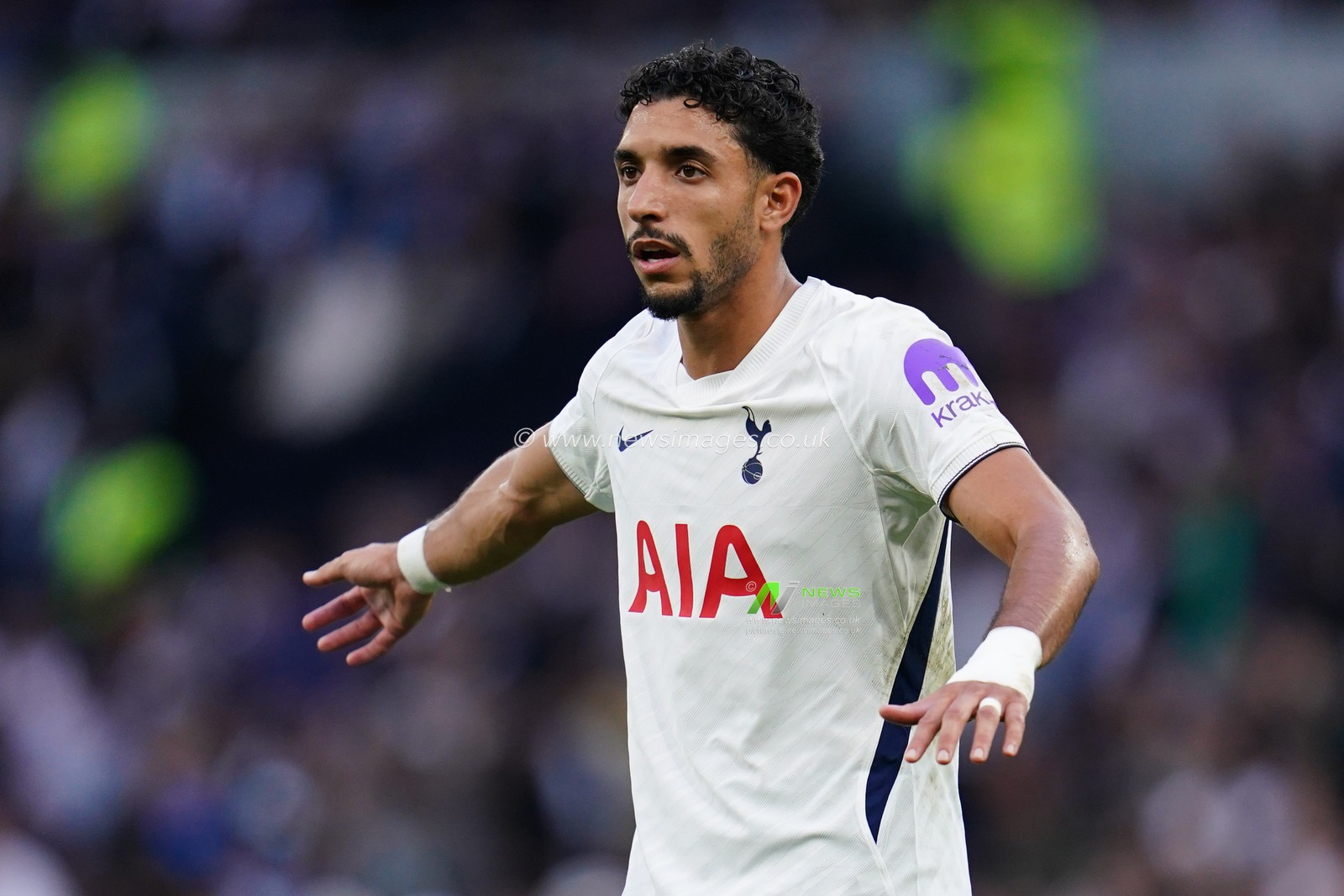 Omar Marmoush of Tottenham Hotspur during the Premier League match Tottenham Hotspur vs Newcastle Untied at Tottenham Hotspur Stadium, London, United Kingdom on 29 August 2026

(Photo by Harvey Murphy/News Images)