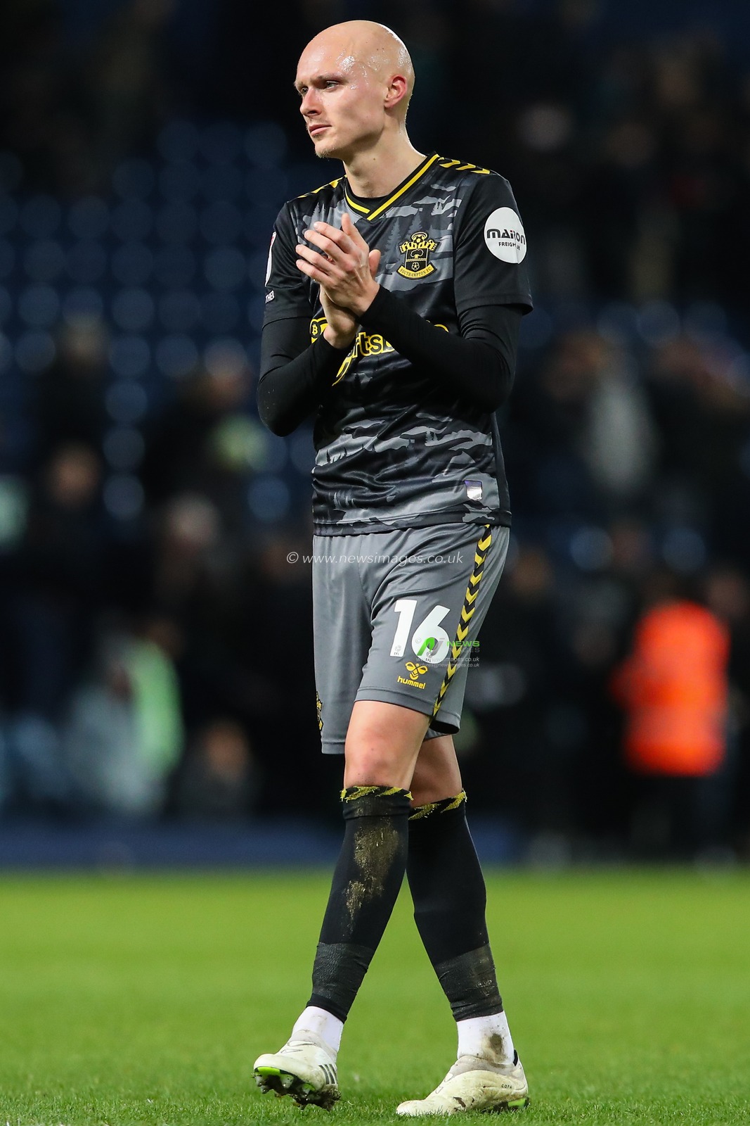 Will Smallbone of Southampton applauds the travelling fans after the Sky Bet Championship match West Bromwich Albion vs Southampton at The Hawthorns, West Bromwich, United Kingdom, 16th February 2024

(Photo by Gareth Evans/News Images)