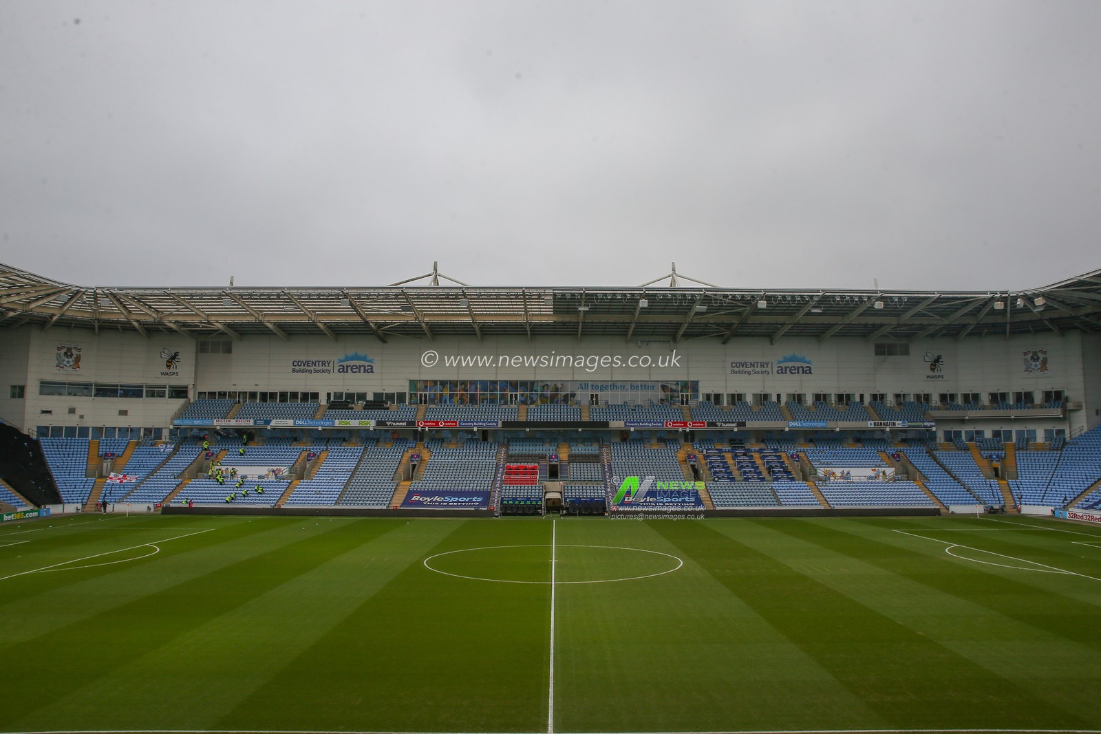 General view inside of Coventry Building Society Arena, home of Coventry City ahead of the Sky Bet Championship match Coventry City vs Huddersfield Town at Coventry Building Society Arena, Coventry, United Kingdom, 28th January 2023

(Photo by Gareth Evans/News Images)