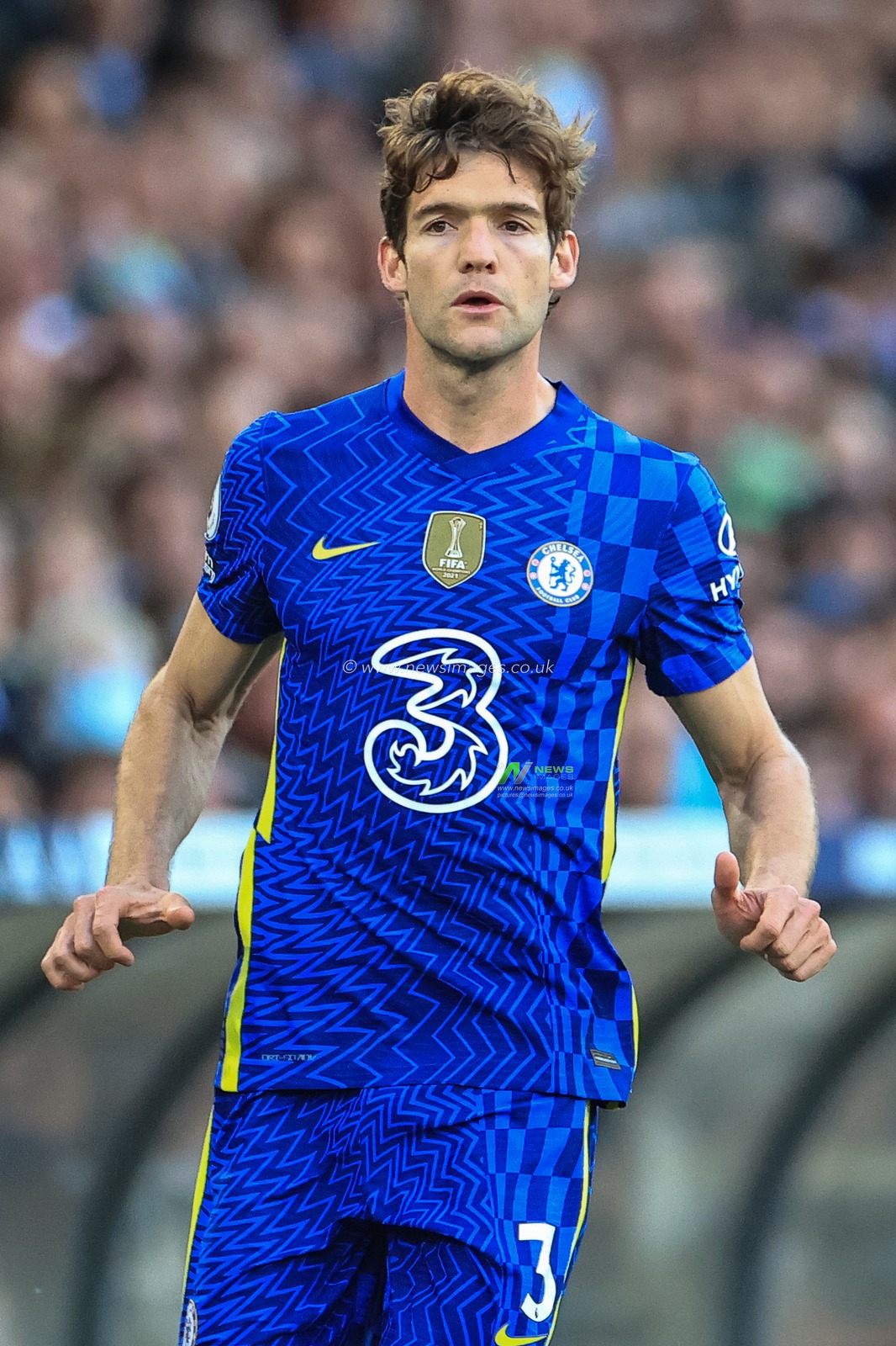 Marcos Alonso #3 of Chelsea during the game