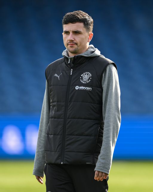 Albie Morgan of Blackpool arrives ahead of the Sky Bet League 1 match Stockport County vs Blackpool at Edgeley Park Stadium, Stockport, United Kingdom, 1st March 2025

(Photo by Craig Thomas/News Images)