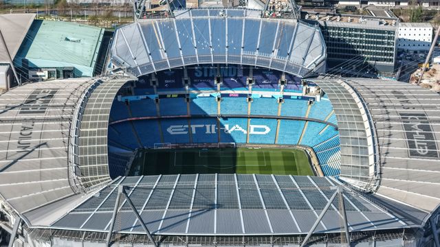 An aerial view of The Etihad Stadium during the Premier League match Manchester City vs Nottingham Forest at Etihad Stadium, Manchester, United Kingdom on 04 March 2026

(Photo by Mark Cosgrove/News Images)