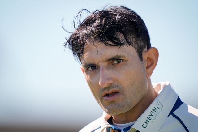 Pakistan international bowler Mohammad Abbas walks back to the boundary line during the County Championship Division Two Derbyshire vs Gloucestershire at The Central Co-Op County Ground, Derby, United Kingdom on 24 April 2026

(Photo by Maynard Manyowa/News Images)