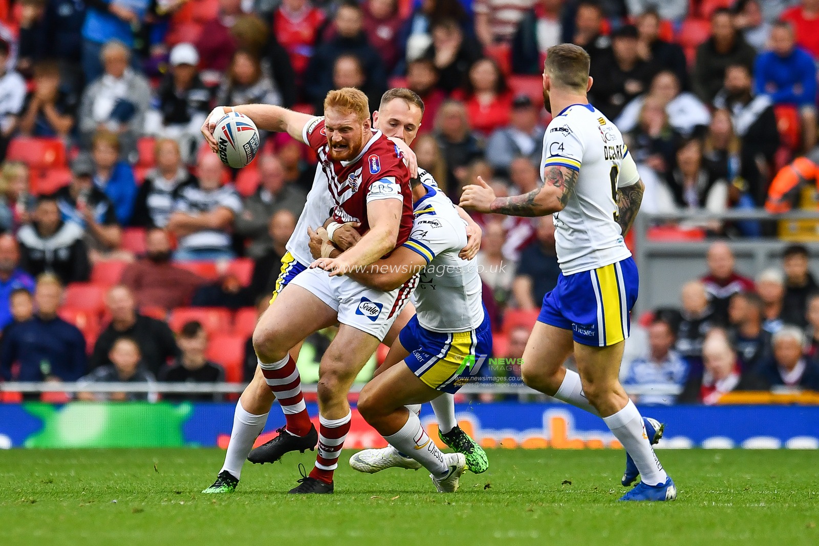 25th May 2019 , Anfield Stadium, Liverpool, England; Dacia Magic Weekend, Betfred Super League Round 16, Wigan Warriors vs Warrington Wolves ; Joe Bullock (22) of Wigan Warriors in action 

Credit: Craig Thomas/News Images