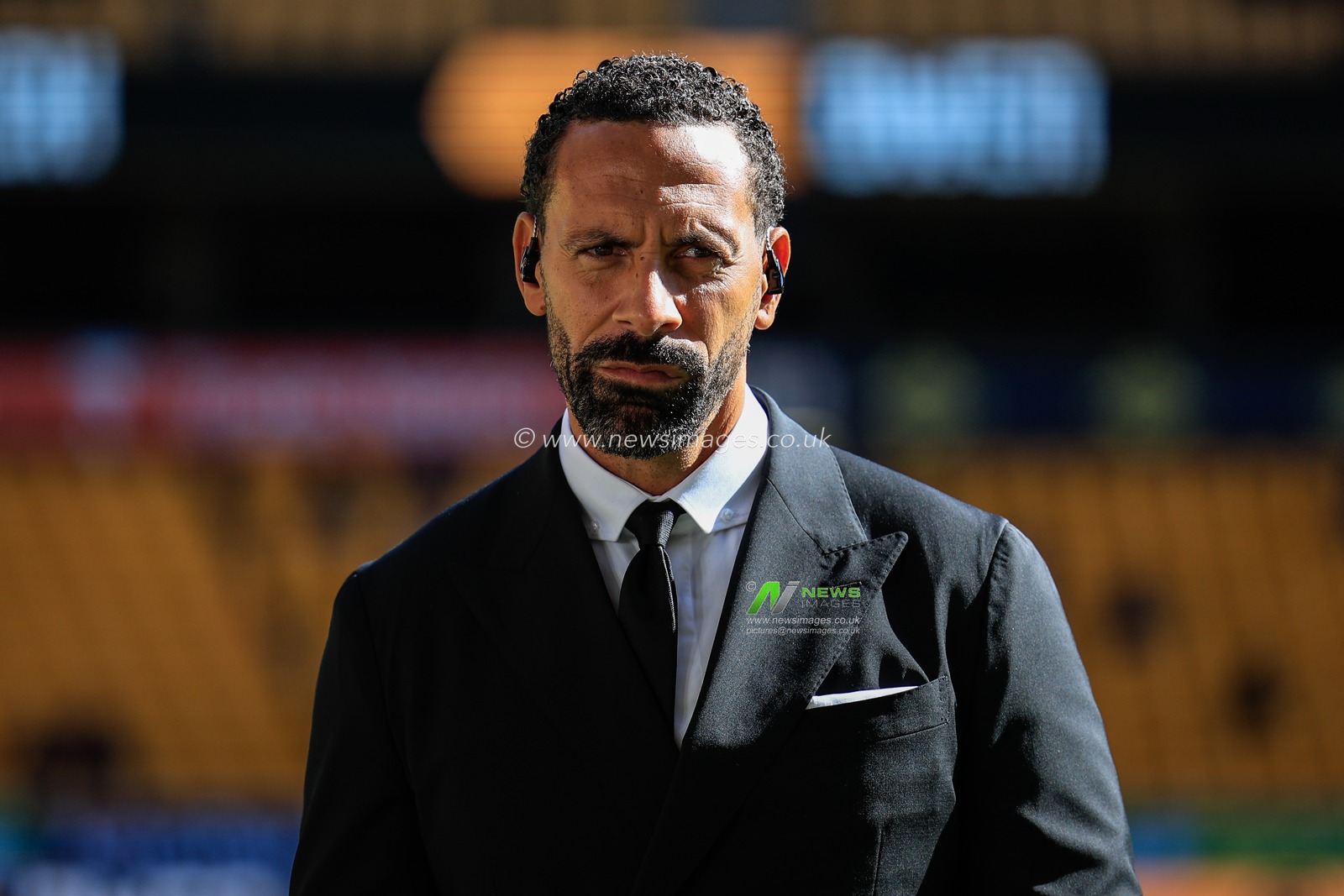 Rio Ferdinand presenting for BT Sports before the Premier League match Wolverhampton Wanderers vs Manchester City at Molineux, Wolverhampton, United Kingdom, 17th September 2022

(Photo by Conor Molloy/News Images)