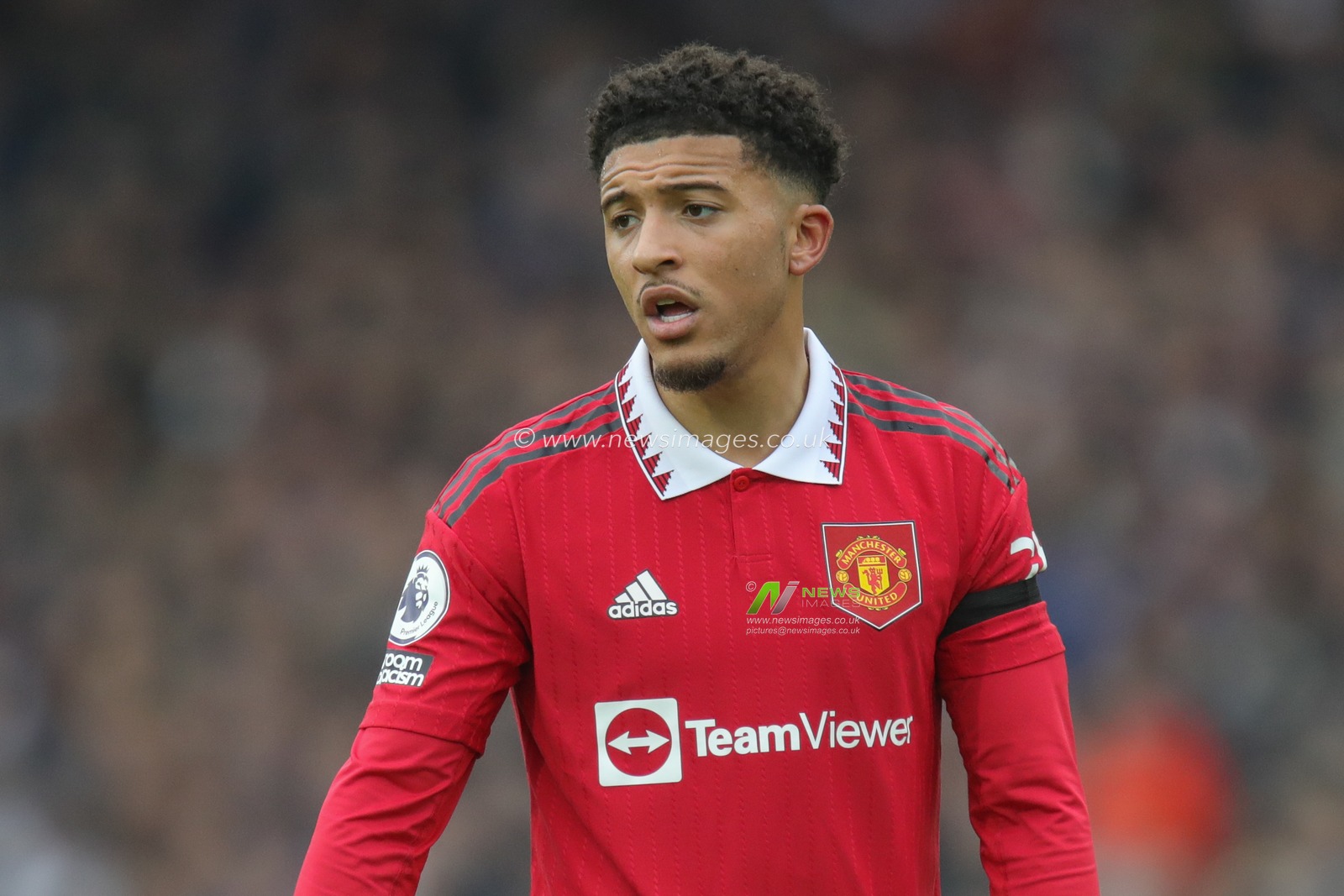 Jadon Sancho #25 of Manchester United during the Premier League match Leeds United vs Manchester United at Elland Road, Leeds, United Kingdom, 12th February 2023

(Photo by James Heaton/News Images)
