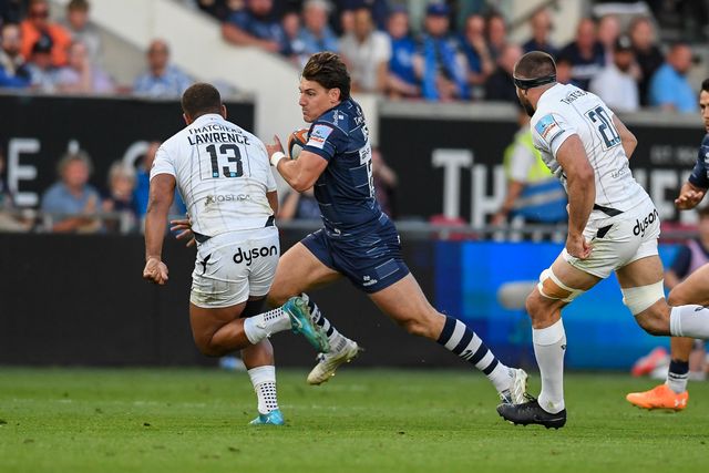 George Taylor of Bristol Bears running with the ball during the Gallagher Premiership match Bristol Bears vs Bath at Ashton Gate, Bristol, United Kingdom on 29 May 2026

(Photo by Alex Williamson/News Images)