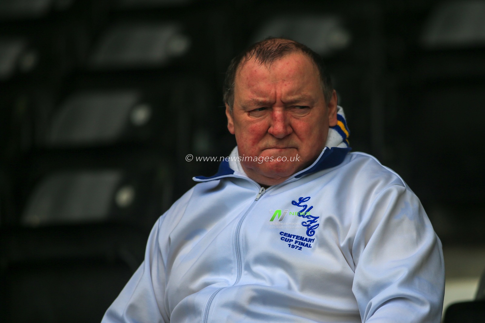 11th May 2019, Pride Park, Derby, England; Sky Bet Championship Play-offs Semi-Final 1st leg, Derby County vs Leeds United ; 

Leeds fan looking nervous before kick off

Credit: Craig Milner/News Images 

English Football League images are subject to DataCo Licence
