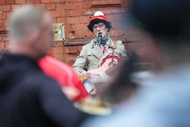 Street buskers Boycezone perform on Westgate Street, ahead of the Quilter Nations Series 2025 match Wales vs Japan at Principality Stadium, Cardiff, United Kingdom, 15th November 2025

(Photo by Andrew Lewis/News Images)

*** GER AUT SUI OUT ***