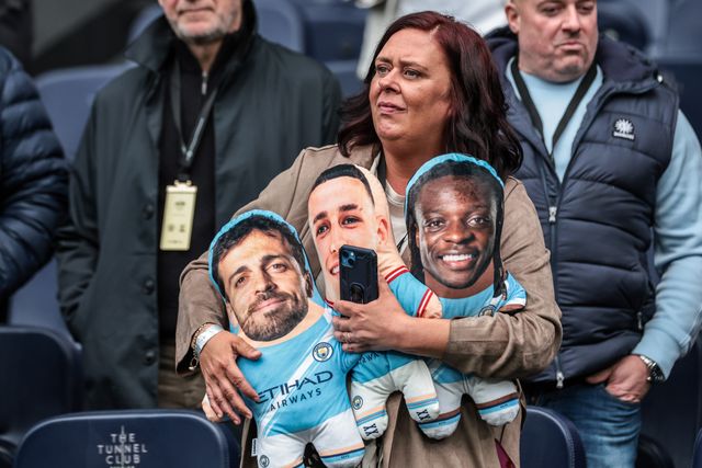 Manchester City fans during the Premier League match Manchester City vs Crystal Palace at Etihad Stadium, Manchester, United Kingdom on 13 May 2026

(Photo by Mark Cosgrove/News Images)