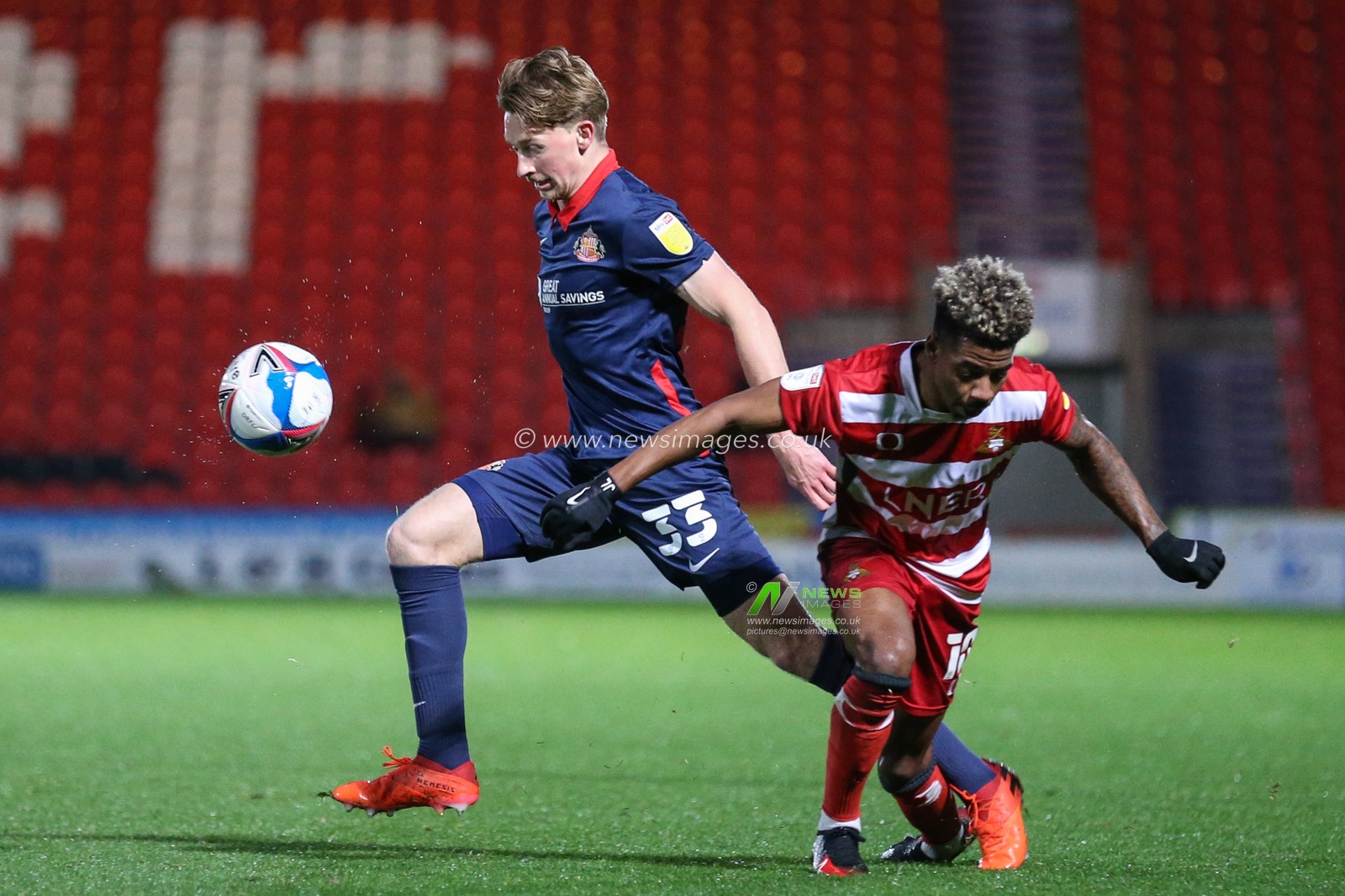 Denver Hume #33 of Sunderland in action during the game