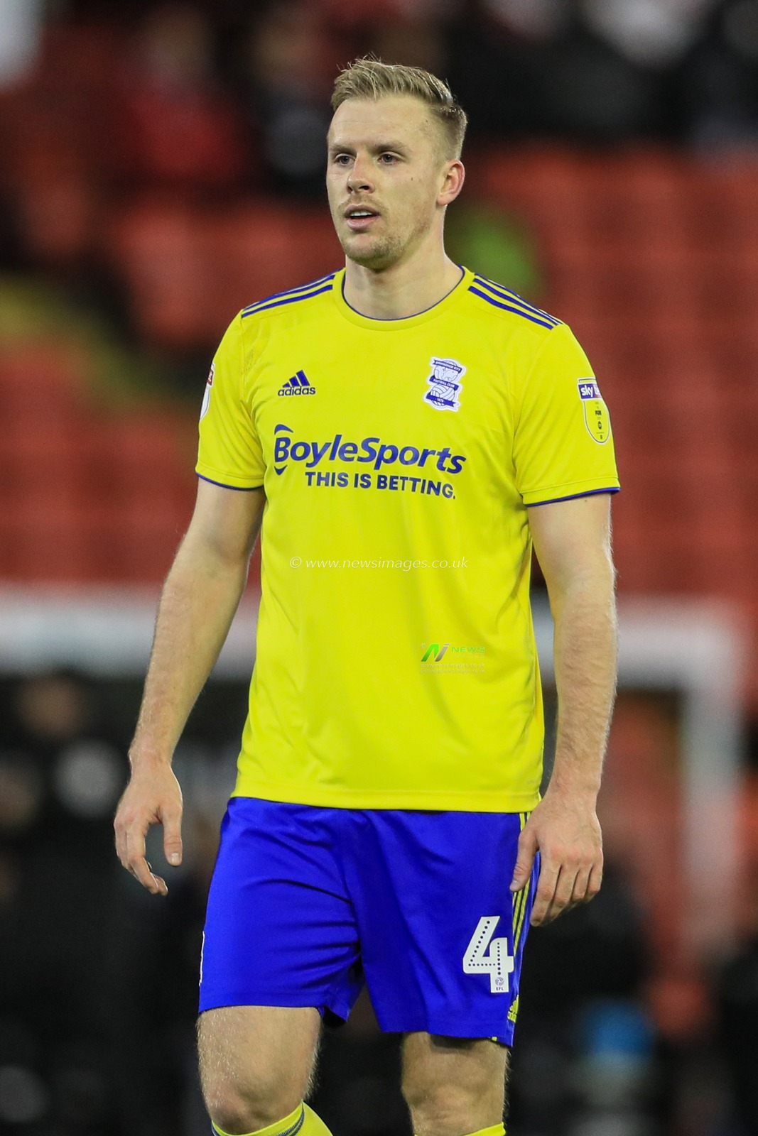 11th February 2020, Oakwell, Barnsley, England; Sky Bet Championship, Barnsley v Birmingham City : Marc Roberts (4) of Birmingham City during the game