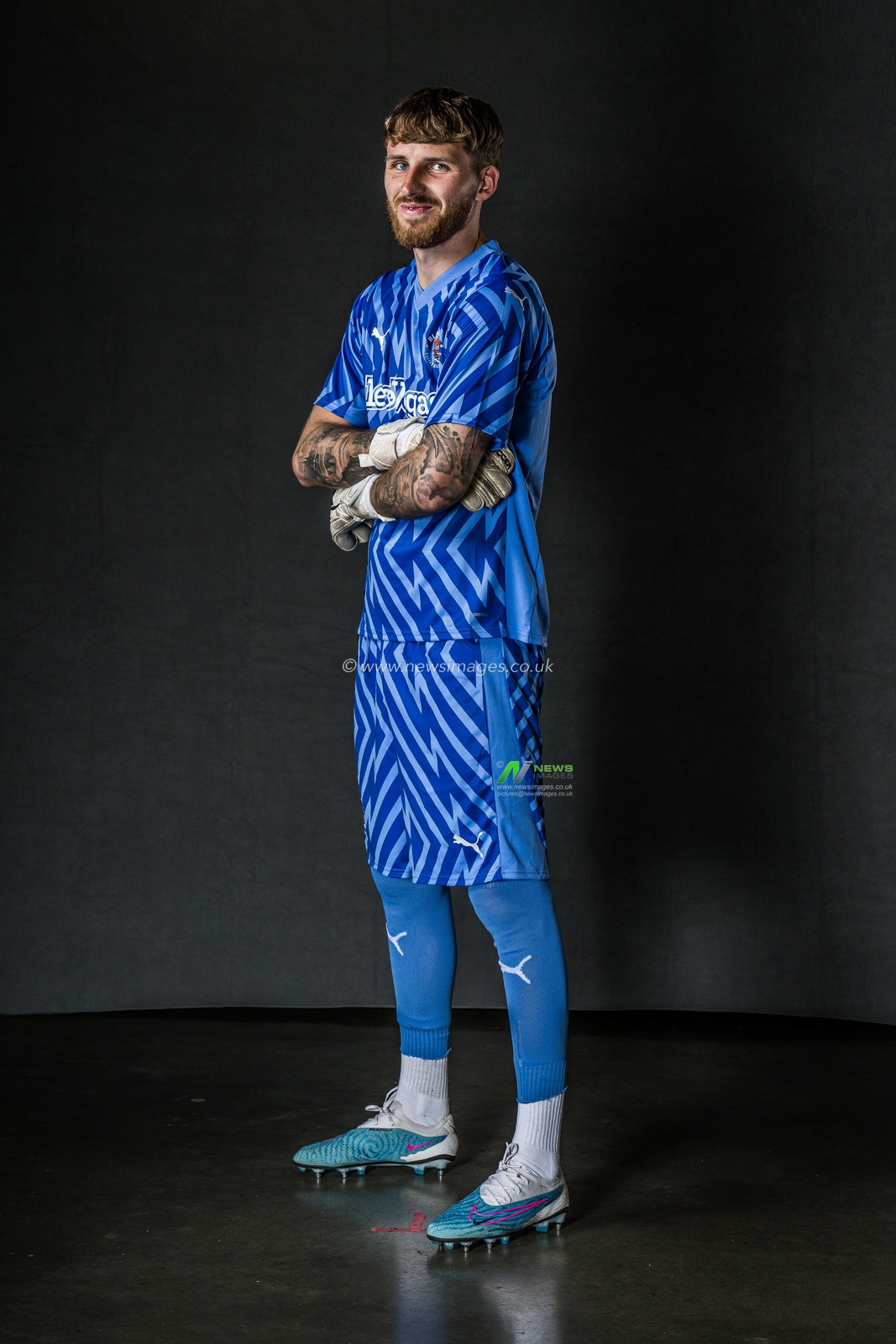 Blackpool Away kit Photoshoot at Bloomfield Road, Blackpool, United Kingdom, 18th July 2023

(Photo by Craig Thomas/News Images)