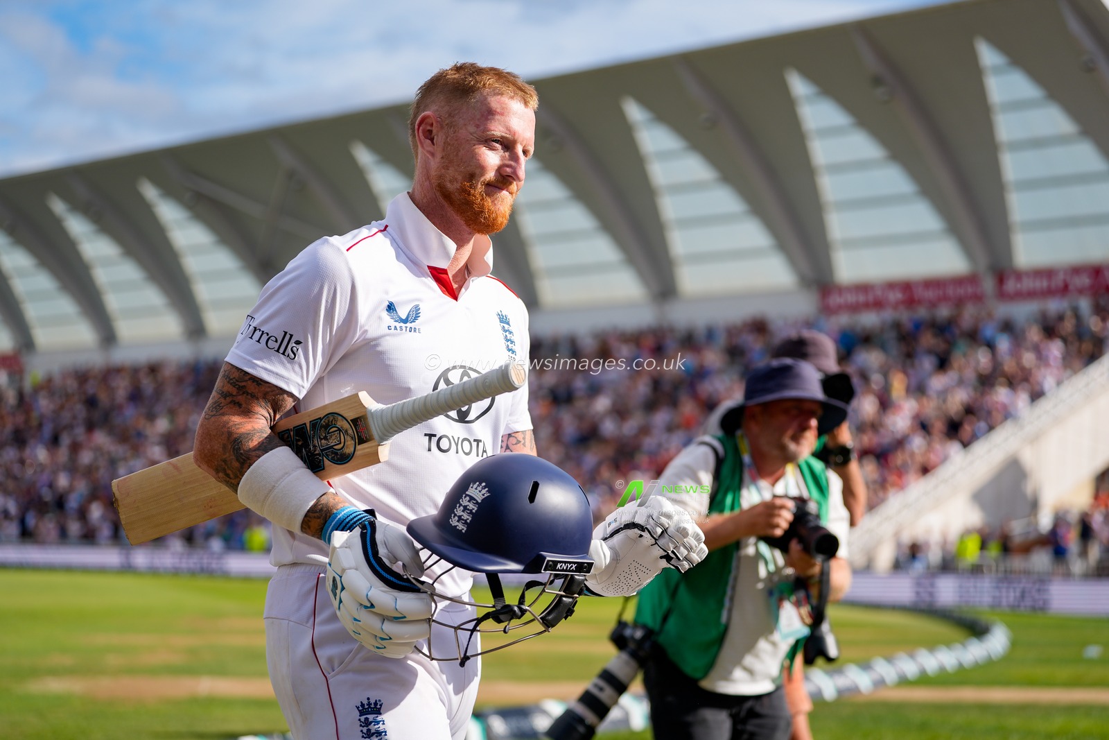 England captain Ben Stokes walks off after being dismissed for 30 in his last innings as an England player having announced his retirement during the 3rd Rothesay Test Match Day 4 match England vs New Zealand at Trent Bridge, Nottingham, United Kingdom on 28 June 2026

(Photo by Maynard Manyowa/News Images)