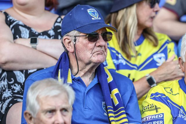 Warrington fans during the Betfred Super League round 16 match Warrington Wolves vs Hull FC at Halliwell Jones Stadium, Warrington, United Kingdom, 28th June 2025

(Photo by Alfie Cosgrove/News Images)