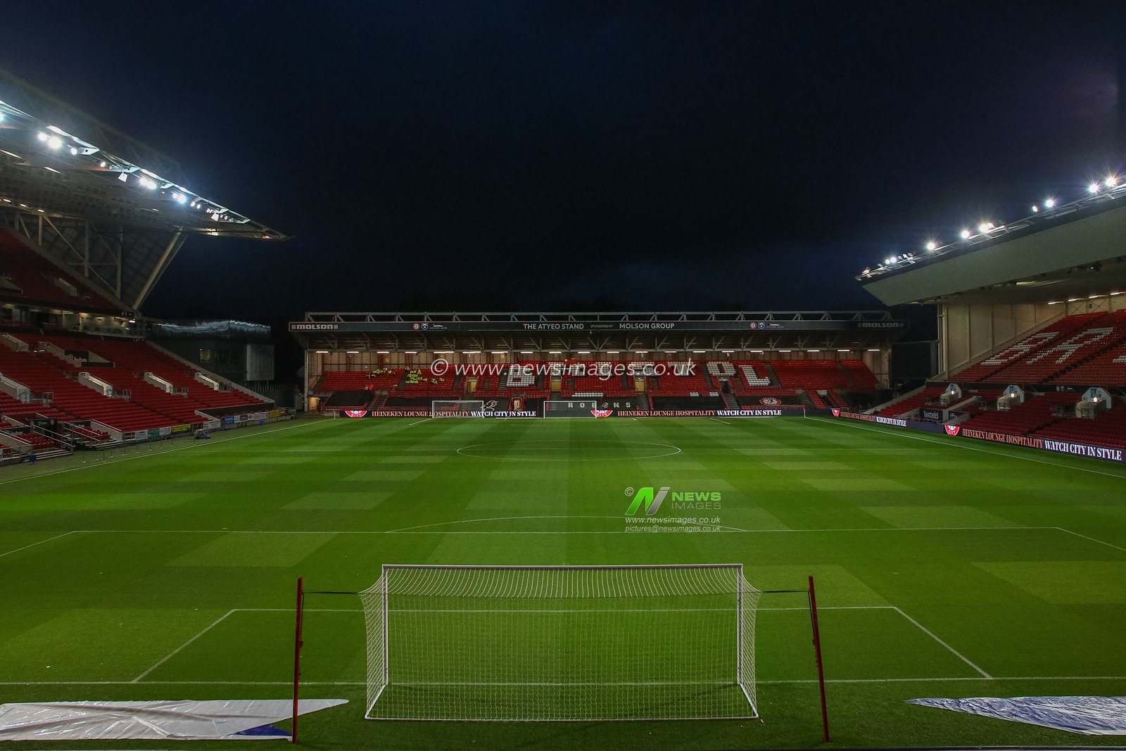 General view inside of Ashton Gate, home of Bristol City ahead of the Sky Bet Championship match Bristol City vs Sheffield United at Ashton Gate, Bristol, United Kingdom, 1st November 2022

(Photo by Gareth Evans/News Images)