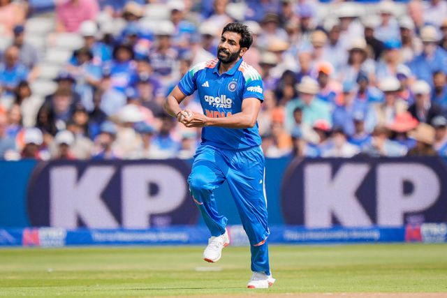 Jasprit Bumrah of India delivers the ball during the 1st Metro Bank ODI match England vs India at Edgbaston, Birmingham, United Kingdom on 14 July 2026

(Photo by Maynard Manyowa/News Images)