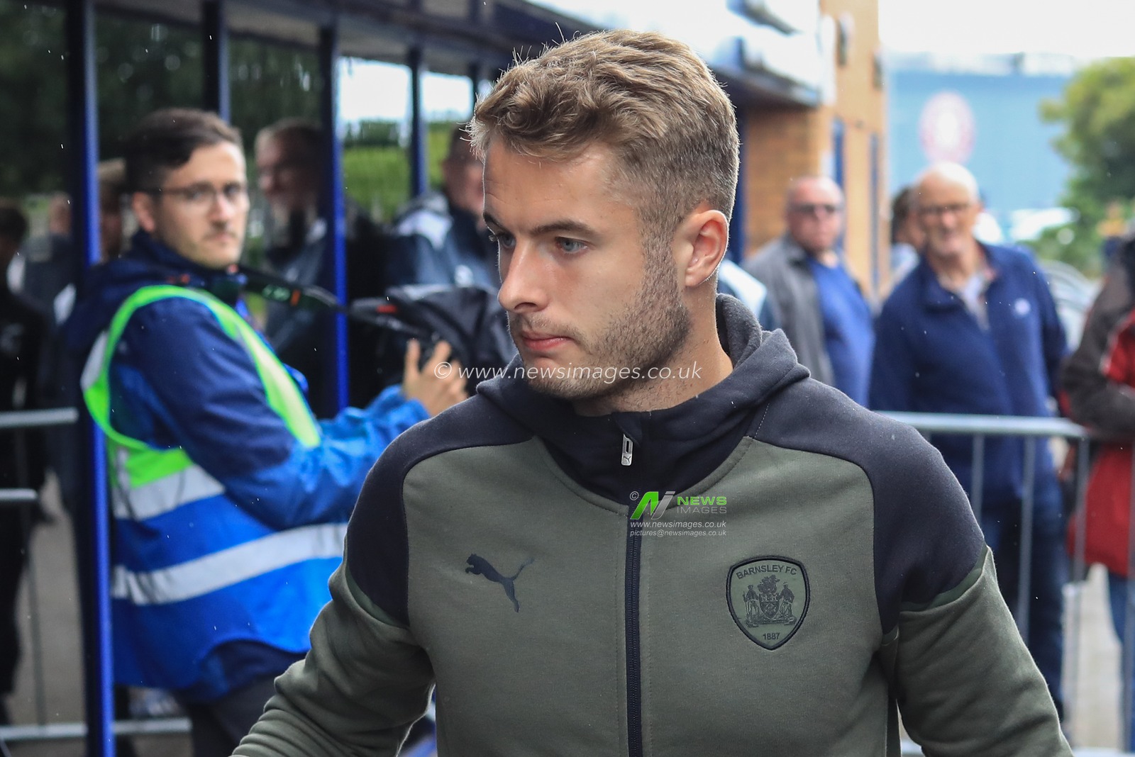 Andrew Dallas #16 of Barnsley arrives during the Sky Bet League 1 match Wigan Athletic vs Barnsley at DW Stadium, Wigan, United Kingdom, 26th August 2023

(Photo by Alfie Cosgrove/News Images)