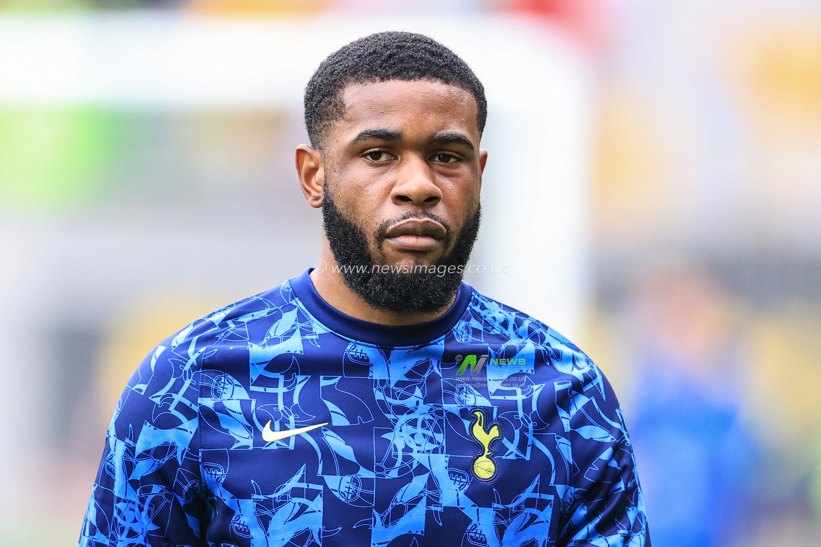 Japhet Tanganga #25 of Tottenham Hotspur during the pre-game warmup
