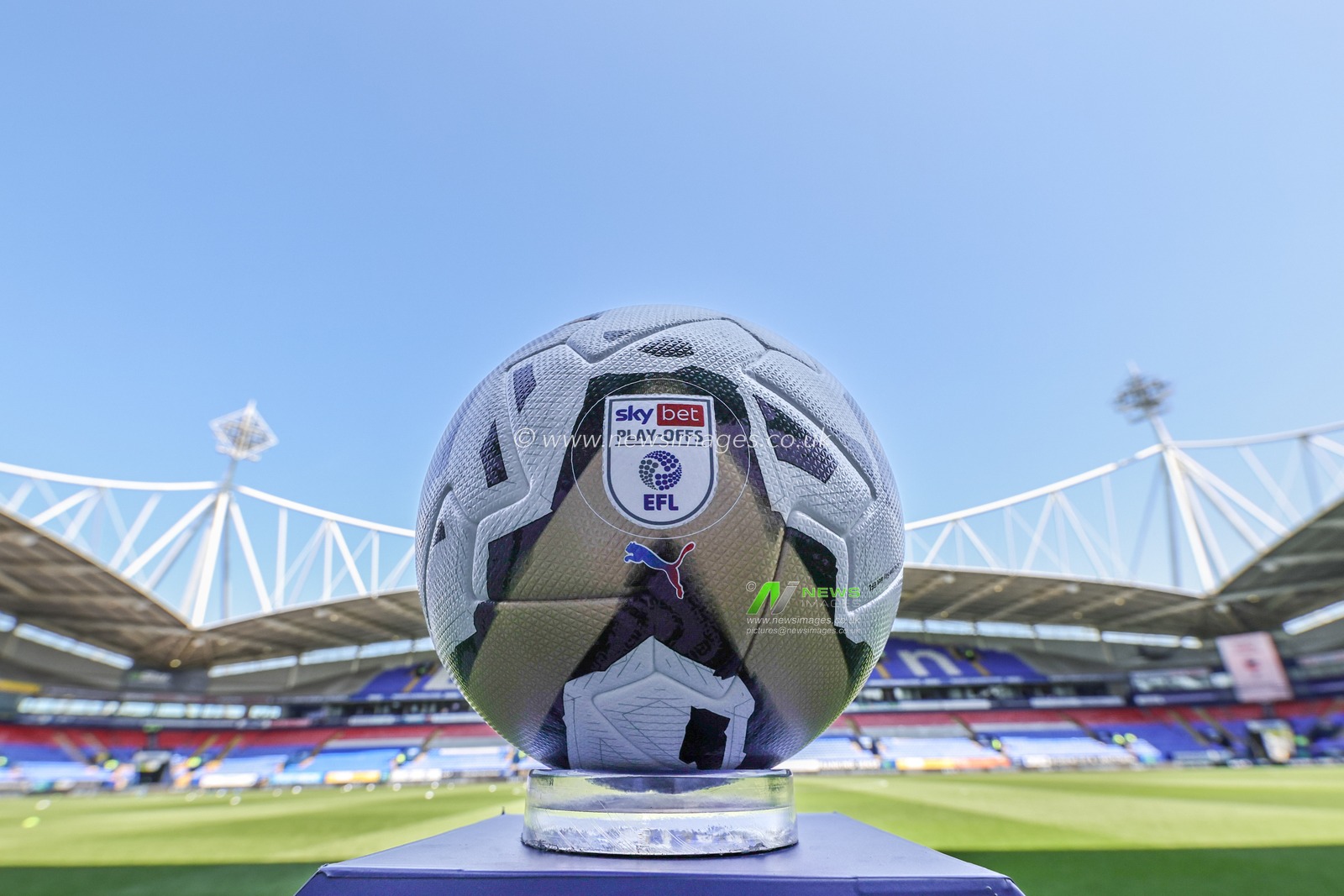 Todays Puma Sky Bet Play-Offs ball during the Sky Bet League 1 Play-Off match Bolton Wanderers vs Barnsley at University of Bolton Stadium, Bolton, United Kingdom, 13th May 2023

(Photo by Mark Cosgrove/News Images)