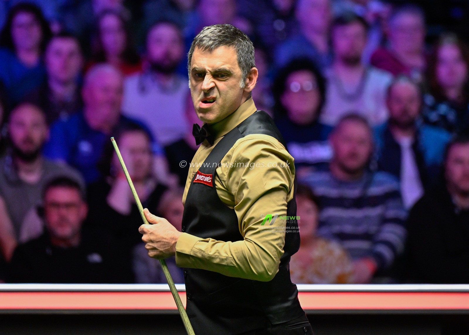 Ronnie O'Sullivan reacts, during the Johnstoneâ€™s Paint Tour Championship at Manchester Central, Manchester, United Kingdom, 3rd April 2024

(Photo by Cody Froggatt/News Images)