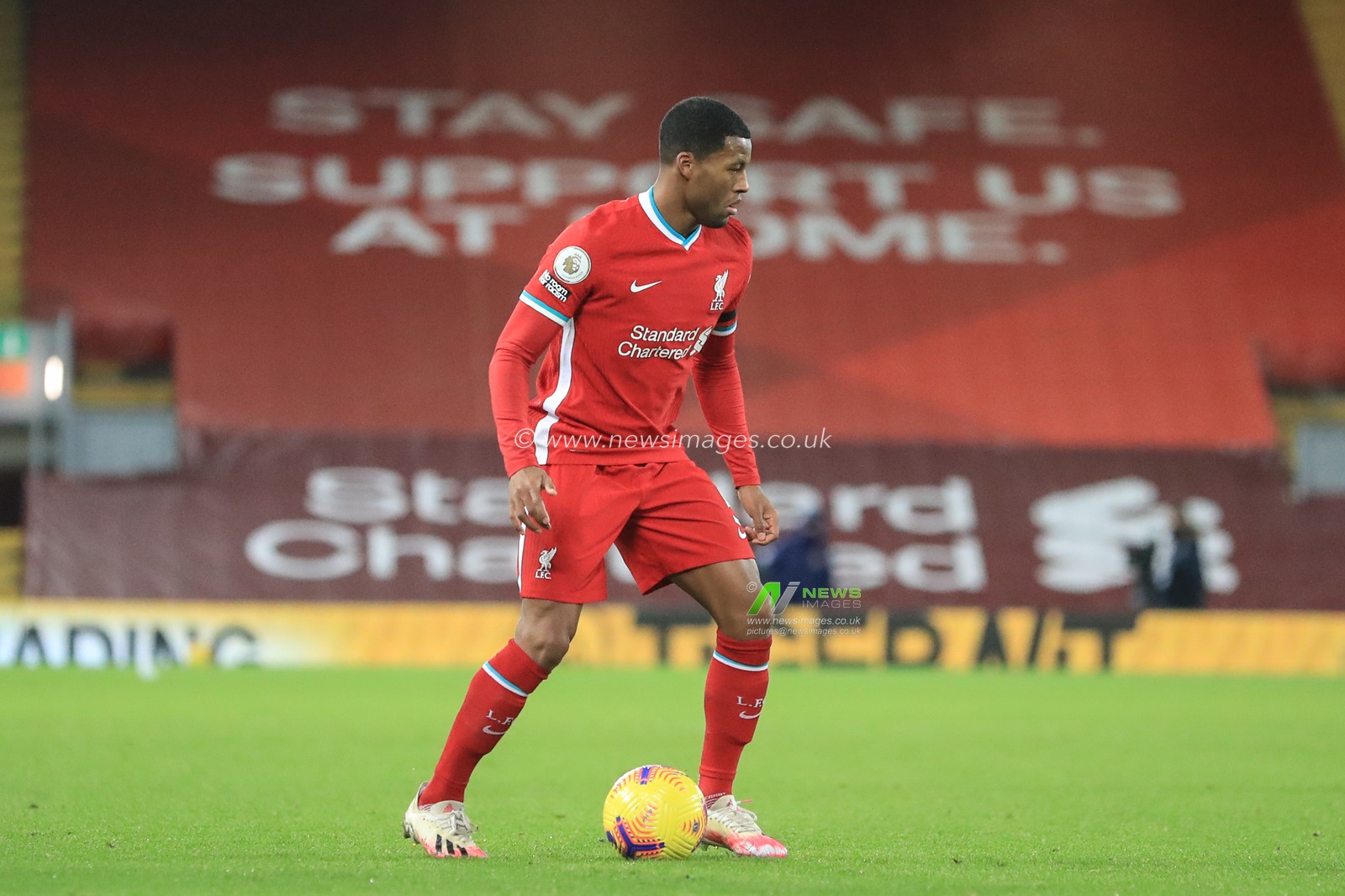Georginio Wijnaldum #5 of Liverpool in action during the game