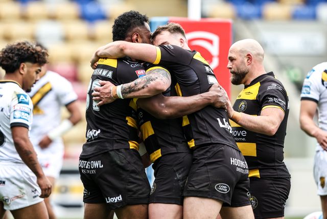 King Vuniyayawa of York Knights celebrates his try during the Betfred Super League round 12 match York Knights vs Castleford Tigers at LNER Community Stadium, York, United Kingdom on 16 May 2026

(Photo by Alfie Cosgrove/News Images)