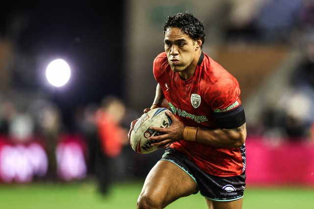 Lachlan Lam of Leigh Leopards in the pregame warmup session during the Betfred Super League match Wigan Warriors vs Leigh Leopards at The Brick Community Stadium, Wigan, United Kingdom on 26 February 2026

(Photo by Alfie Cosgrove/News Images)
