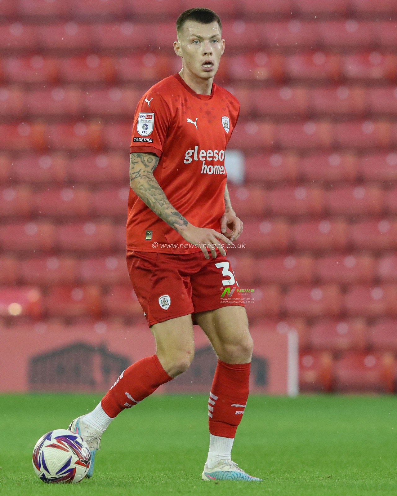 Kacper Åopata of Barnsley during the Bristol Street Motors Trophy match Barnsley vs Manchester United U21 at Oakwell, Barnsley, United Kingdom, 20th August 2024

(Photo by Alfie Cosgrove/News Images)