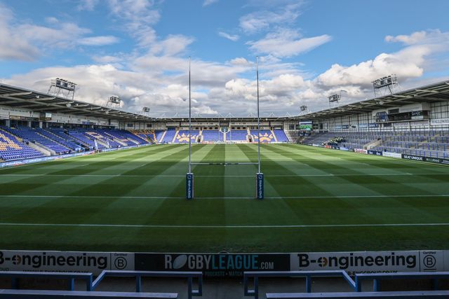 A general view of Halliwell Jones Stadium ahead of the Betfred Super League Round 24 match Warrington Wolves vs Salford Red Devils at Halliwell Jones Stadium, Warrington, United Kingdom, 29th August 2025

(Photo by Alfie Cosgrove/News Images)