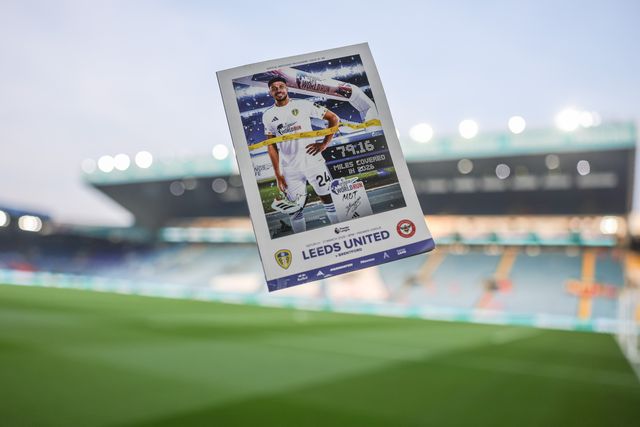 James Justin of Leeds United on the front cover of todays official matchday program during the Premier League match Leeds United vs Brentford at Elland Road, Leeds, United Kingdom on 21 March 2026

(Photo by Mark Cosgrove/News Images)