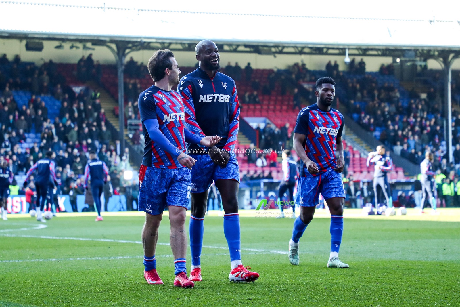 Ben Chilwell and Jean-Philippe Mateta of Crystal Palace warms up prior to the Emirates FA Cup 5th Round match Crystal Palace vs Millwall at Selhurst Park, London, United Kingdom, 1st March 2025

(Photo by Izzy Poles/News Images)