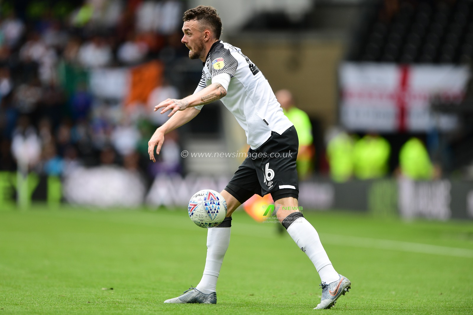 10th August 2019, Pride Park, Derby, England; Sky Bet Championship, Derby County vs Swansea City ; Scott Malone (46) of Derby County 

Credit: Jon Hobley/News Images 

English Football League images are subject to DataCo Licence