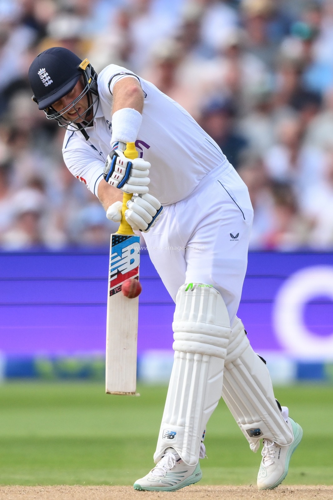 Joe Root of England hits the ball for one run during the LV= Insurance Ashes First Test Series Day 1 England vs Australia at Edgbaston, Birmingham, United Kingdom, 16th June 2023

(Photo by Craig Thomas/News Images)